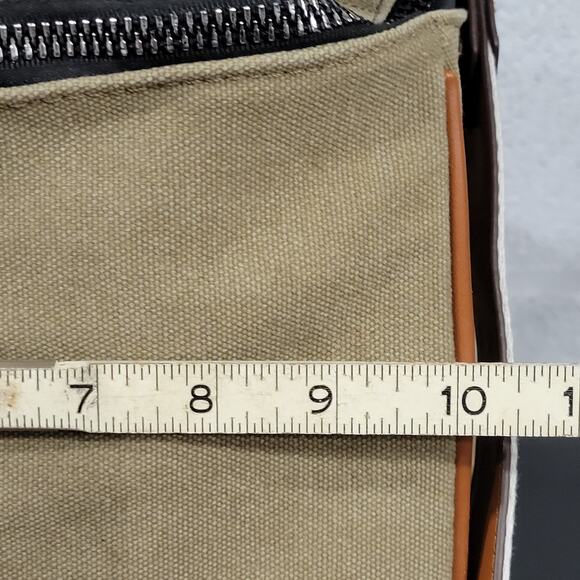 Adrienne Vittadini Backpack Tan And Orange Large Good Condition SEE DESCRIPTION - Picture 10 of 12